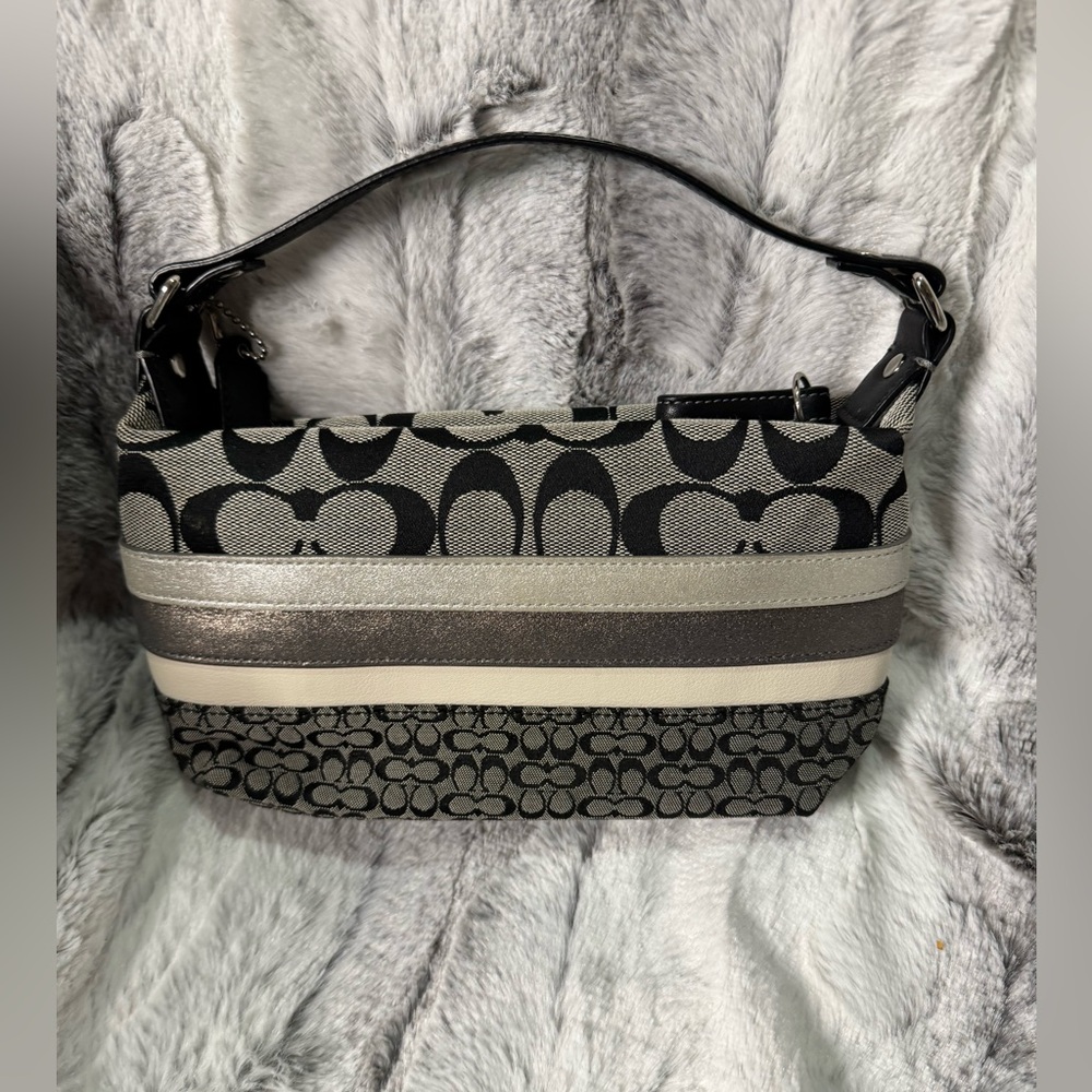 Coach - Y2K Signature Top Handle Striped Mini Bag - EUC Multiple Design Stripes